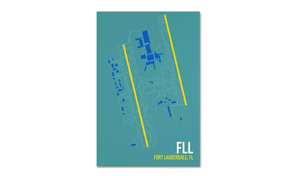 08 Left 'FLL Airport Layout' Canvas Art - Primary Image