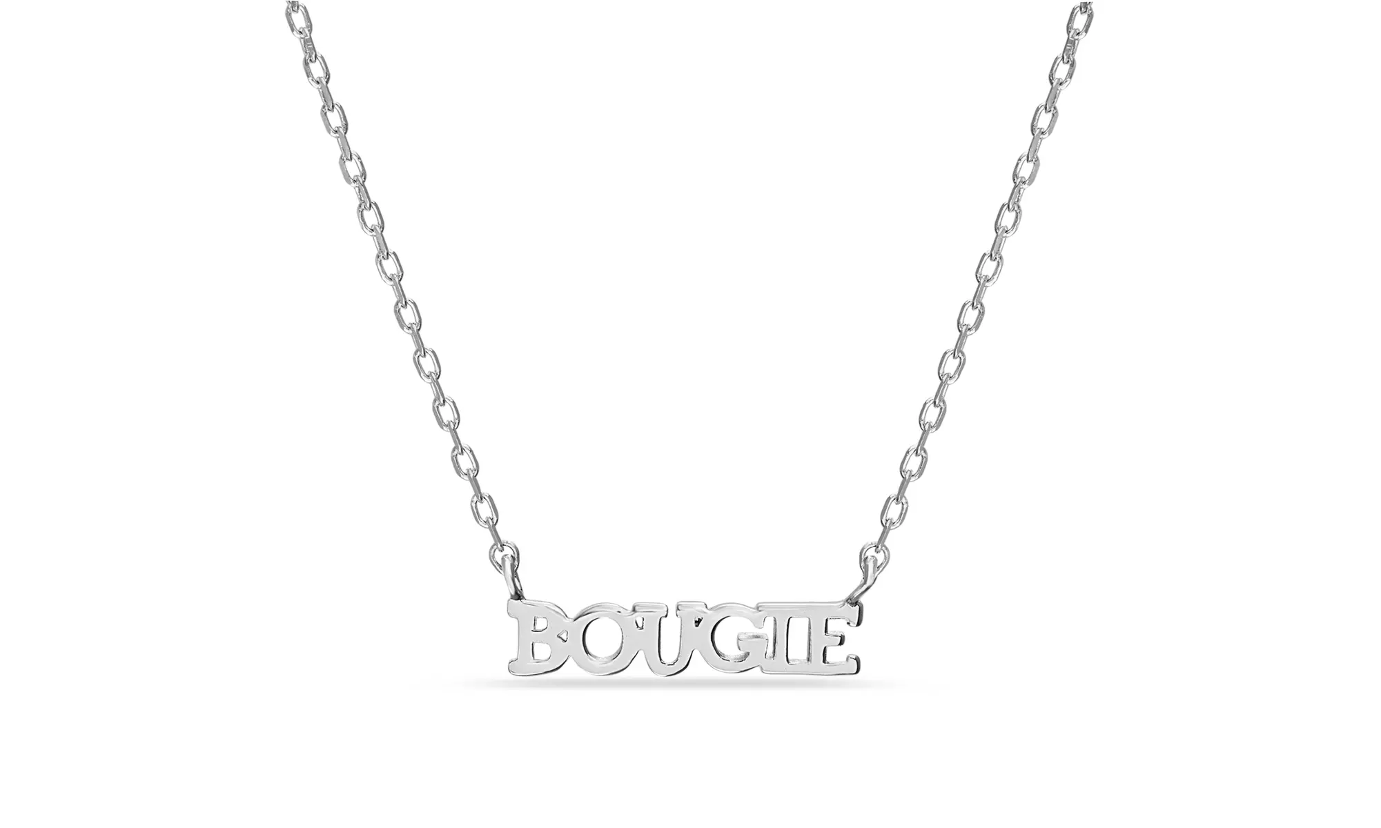 Nina & Grace "Salty", "Bae", "Bougie", or "Savage" Trend Pendants in Silver  - Second Medium