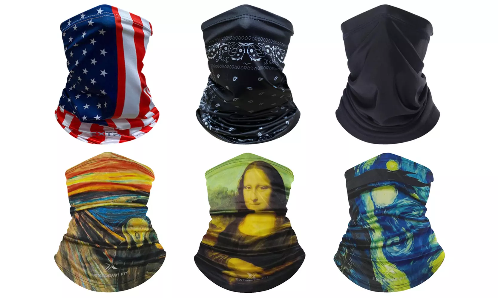 3-Pack: Multi-Functional Everyday Neck Gaiter and Face Mask - Primary Image