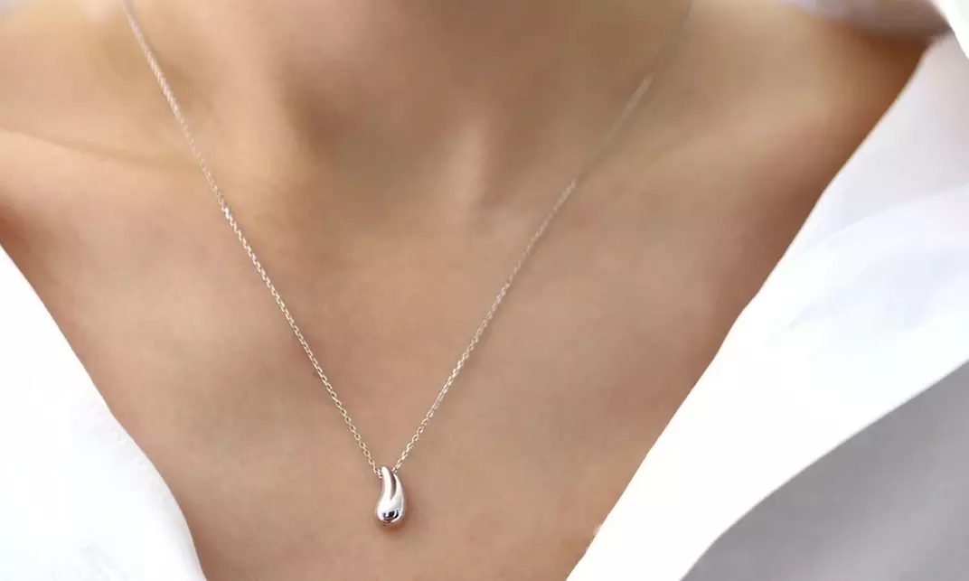 Italian Made 925 Sterling Silver Teardrop Pendant Necklace Chain 18 Inch