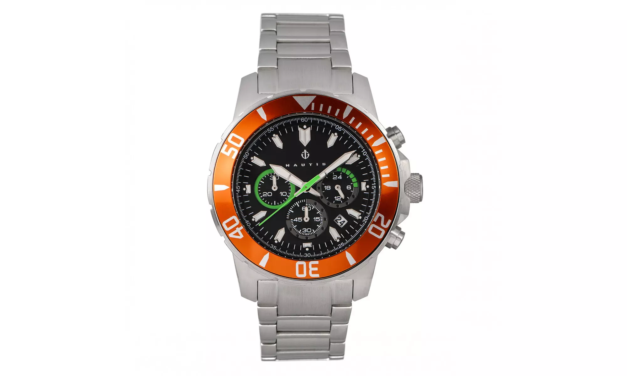 Nautis Dive Chrono 500 Chronograph Bracelet Watch - Black/Red - Primary Image
