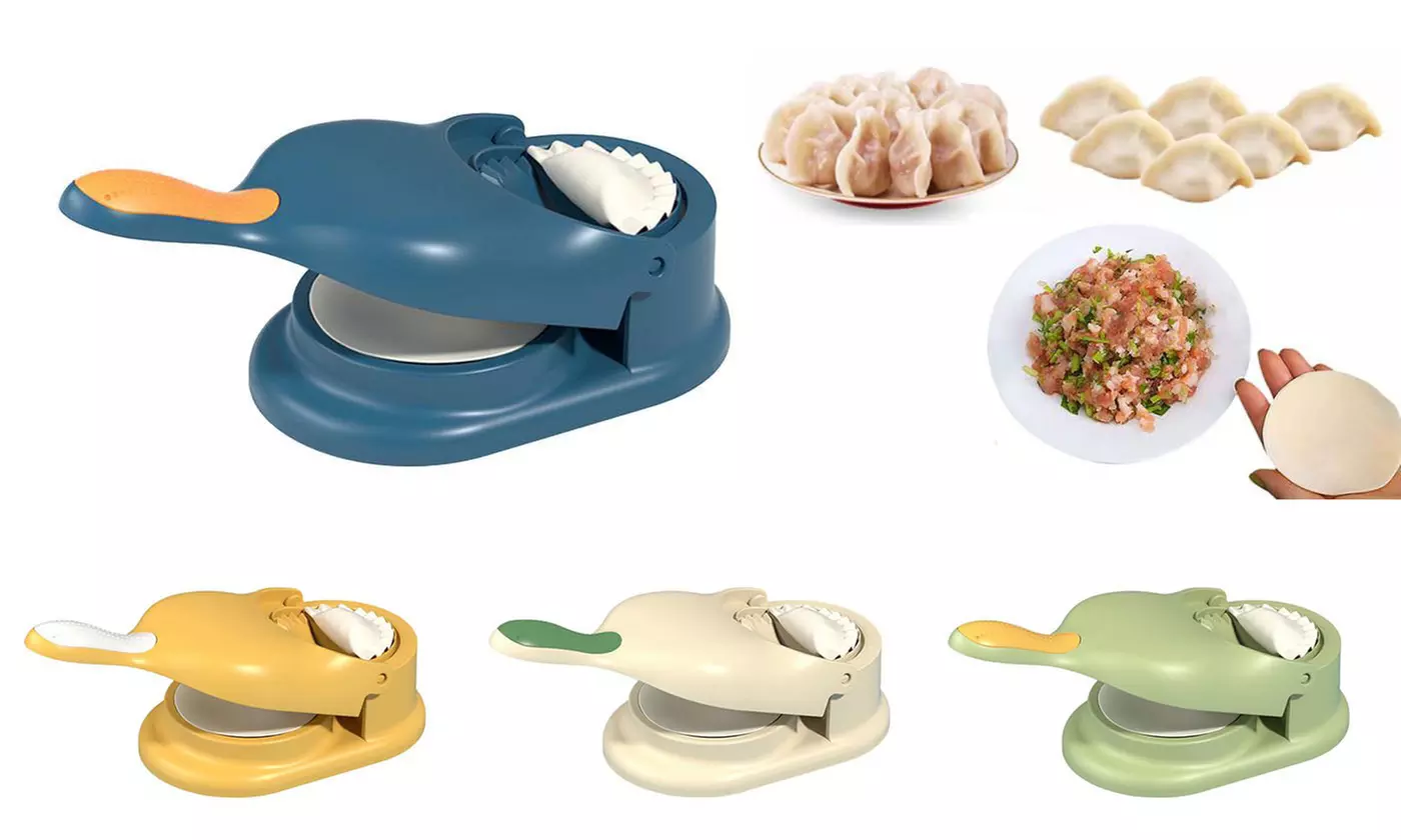 2 In 1 Labor-Saving Dumpling Maker DIY Dough Press Dumpling Skin Wrapper Mould  - Primary Image