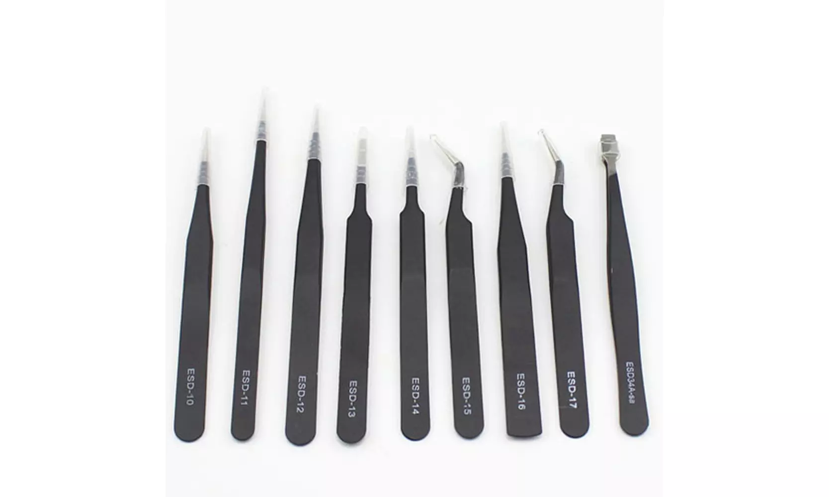 US 9 pc ESD Tweezers Anti Static Tool Precision Kit Set Tools Electronics Repair
