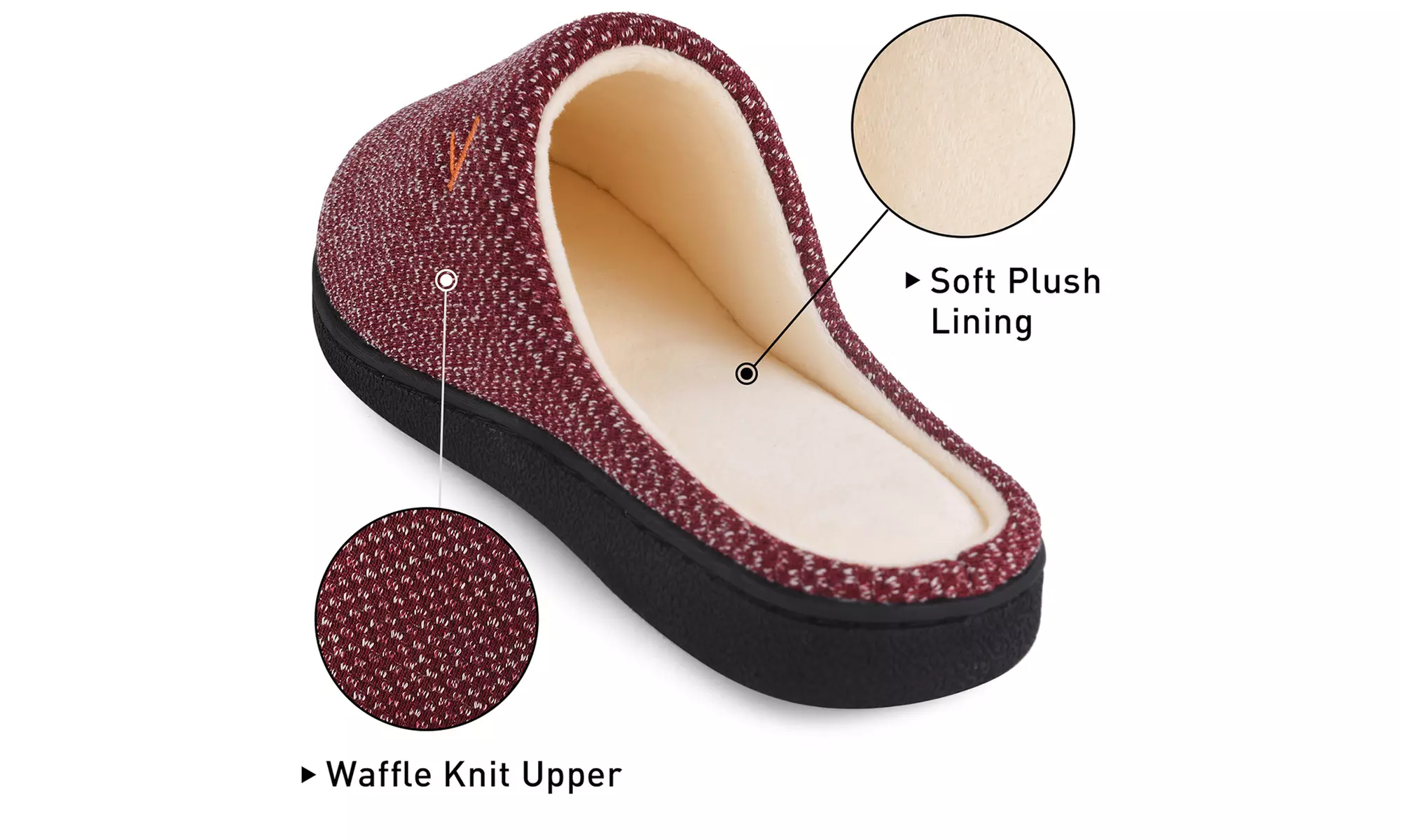 VONMAY Womens Slippers Two-Tone Cozy House Shoes Memory Foam Slide Slippers