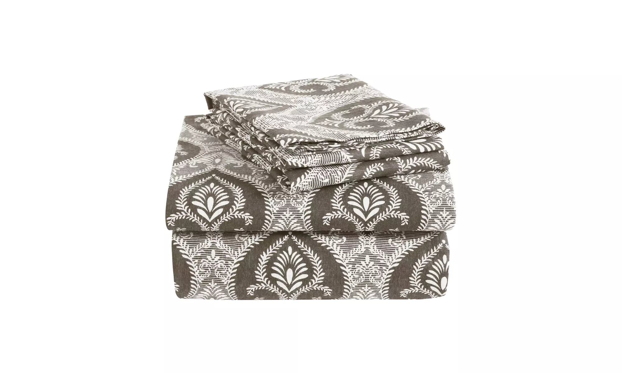 Superior Mickey Cotton Flannel Fleur-de-Lis Deep Pocket Floral Sheet Set - Primary Image