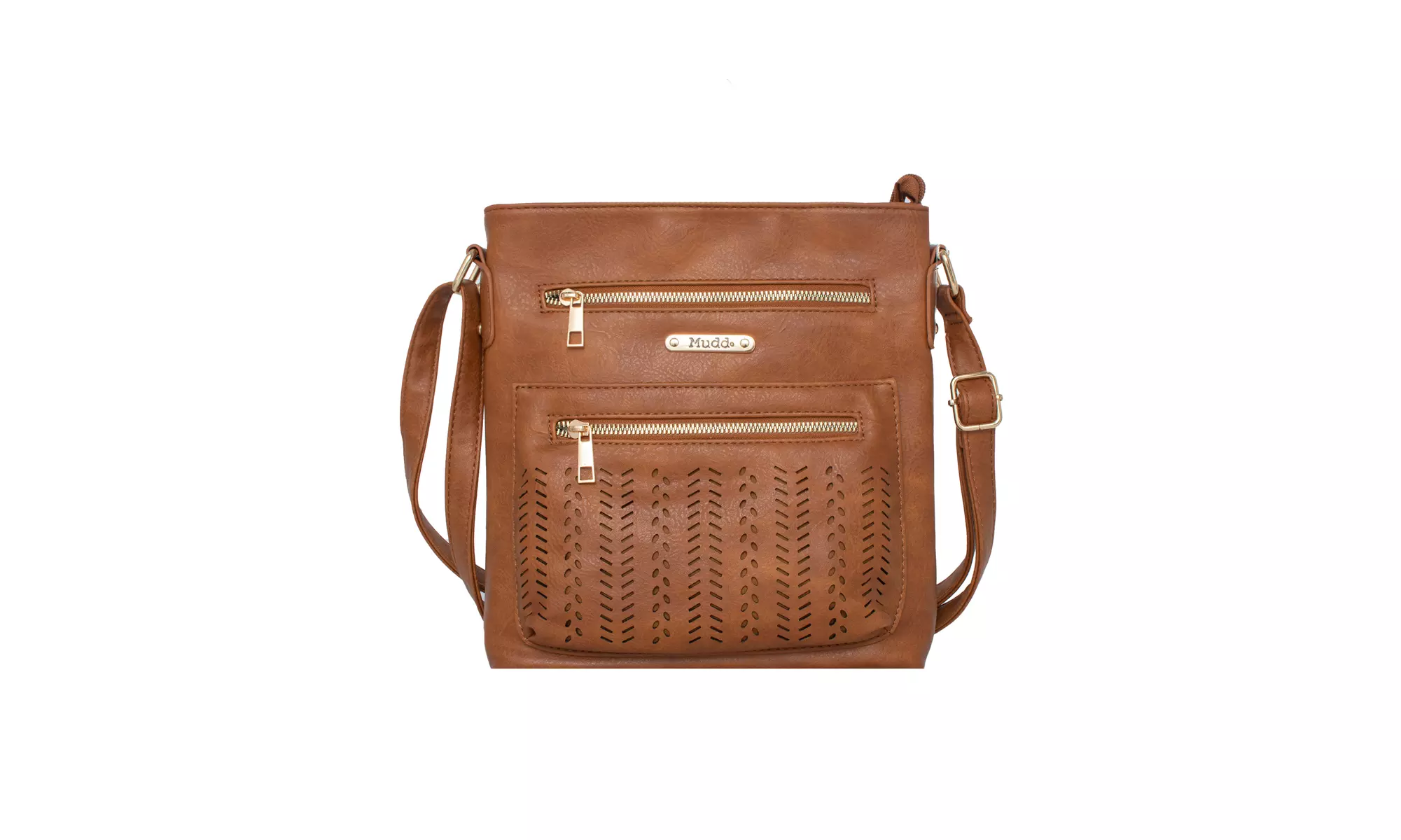 Mudd Cognac Perforated Cross Body - Primary Image