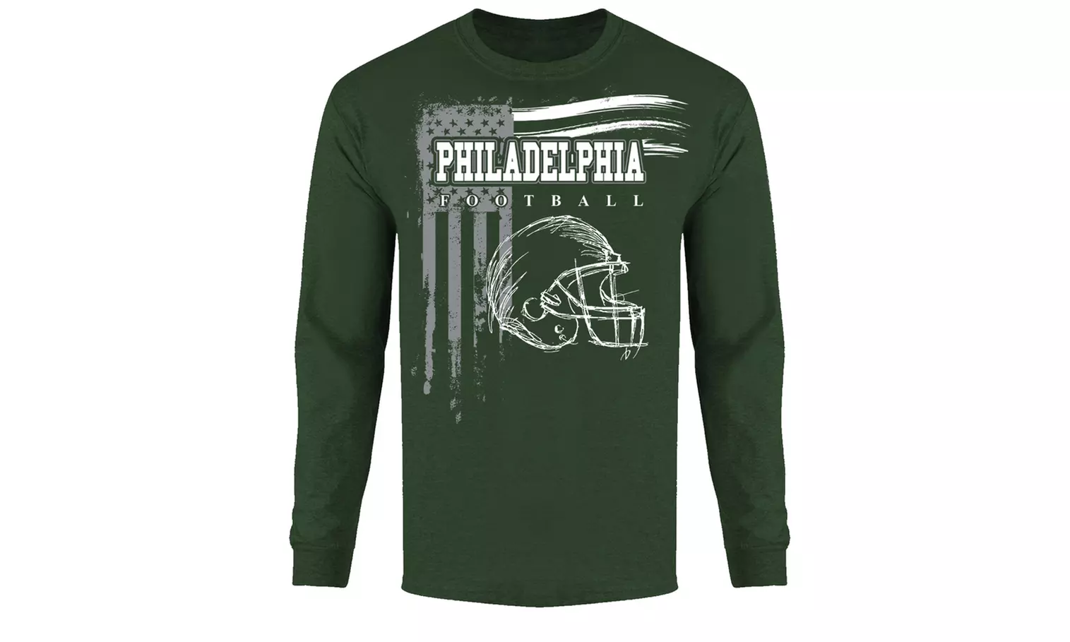 Men's Vintage USA Flag Football Long Sleeve Shirts (S-2XL)