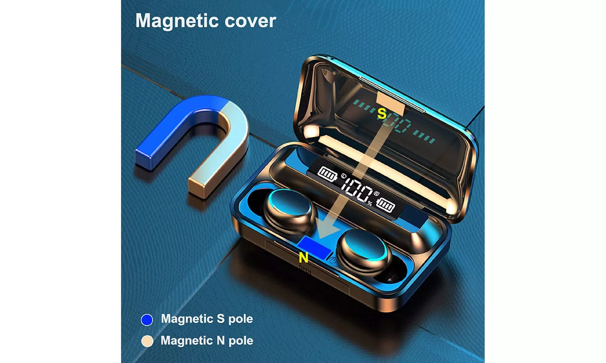 Bluetooth Hybrid Active Noise Cancelling Wireless Earbuds, In-Ear Headphones/Mic - Second Medium