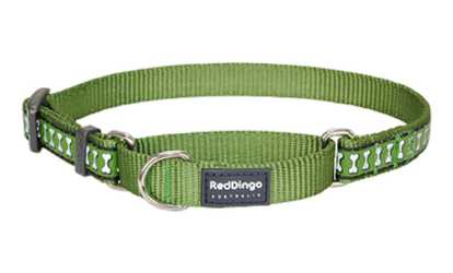 Red Dingo MC-RB-GR-SM Martingale Dog Collar Reflective Green, Small