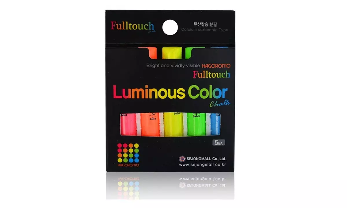 HAGOROMO Fulltouch Luminous Chalk 1 Box 5 Color Mix/5 Pcs - Primary Image