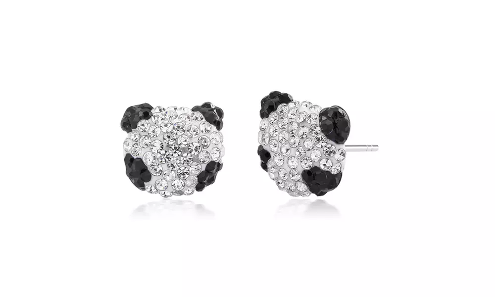 Cubic Zirconia Teddy bear Stud Earrings - Primary Image