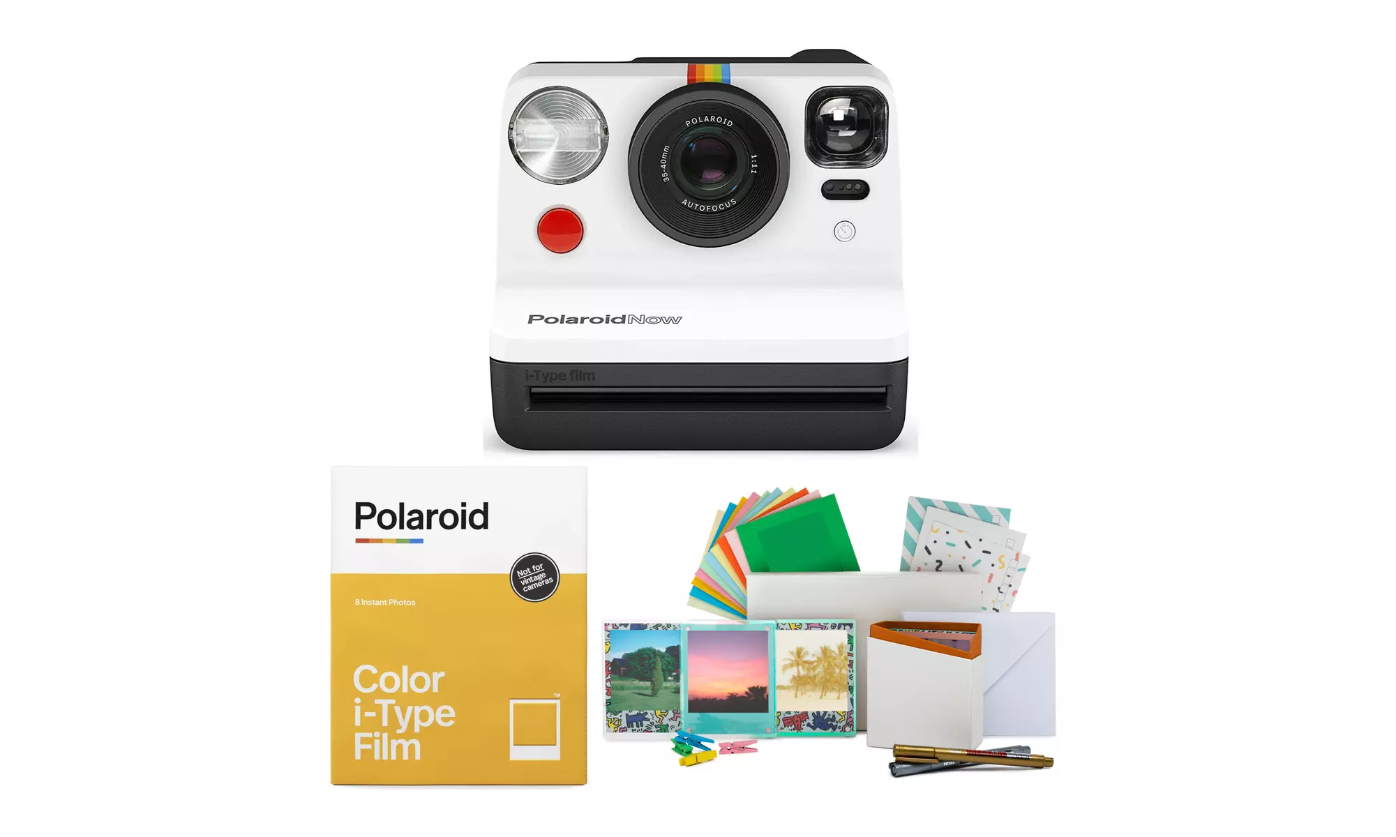 Polaroid Originals Now i-Type Instant Film Camera (Black and White) Bundle - Primary Image