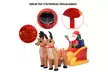 7 Ft Waterproof Inflatable Double Deer w/ Sled Christmas Decoration - Second Medium