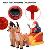 Image 7: 7 Ft Waterproof Inflatable Double Deer w/ Sled Christmas Decoration