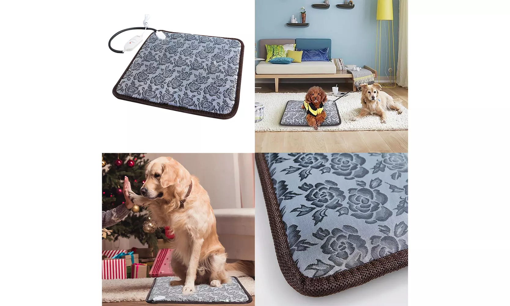US 1-2 Pc Pet Electric Heating Pad Dogs And Cats Anti-bite Steel Cord Waterproof