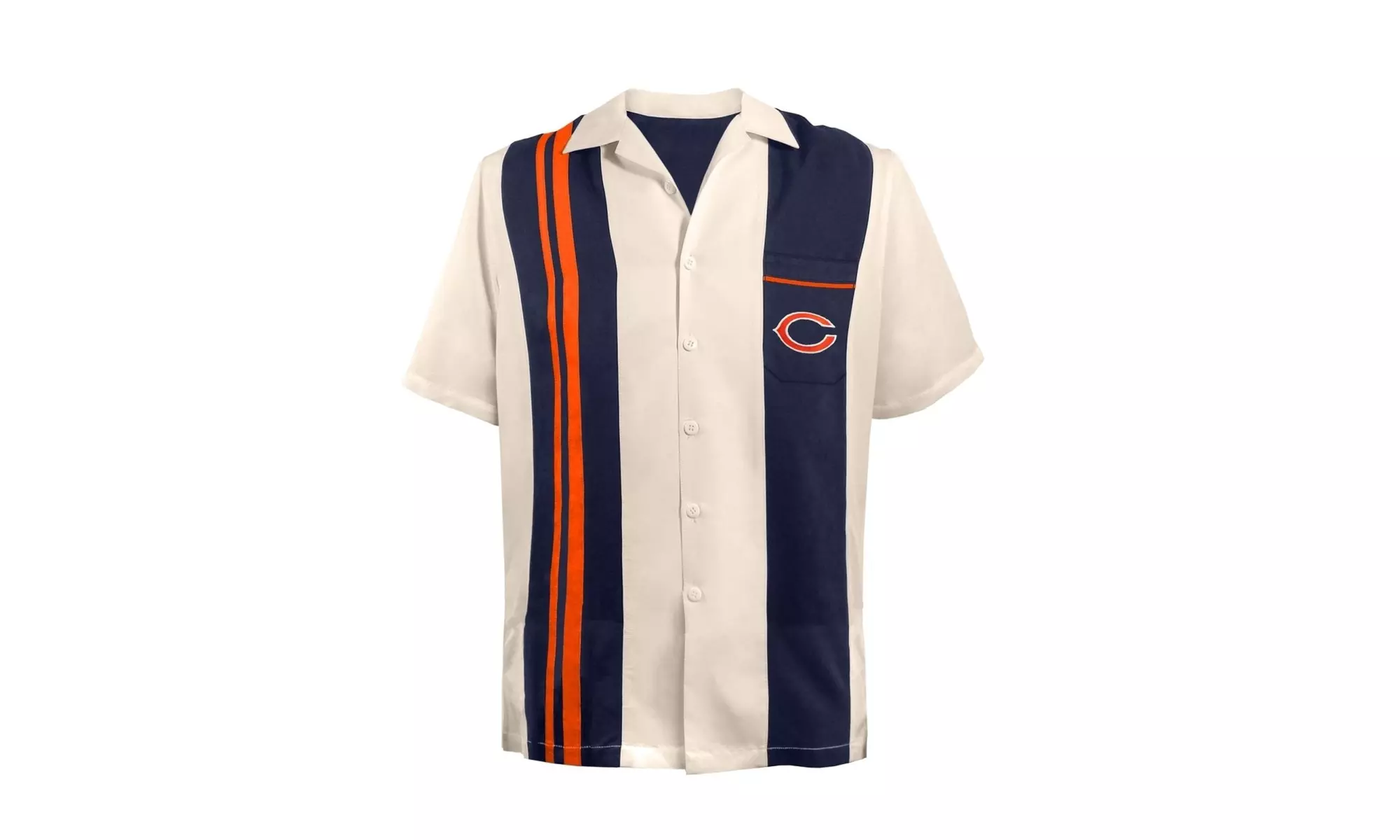 Little Earth 300632-BEAR-L Bowling Shirt Spare Chicago Bears - Large - Second Medium
