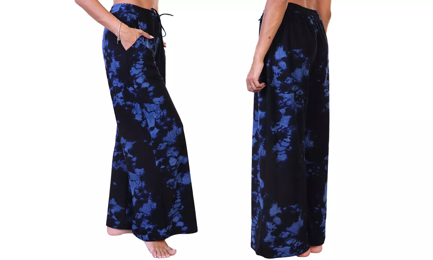 Angelina Mid-Rise Palazzo Pants with Pockets