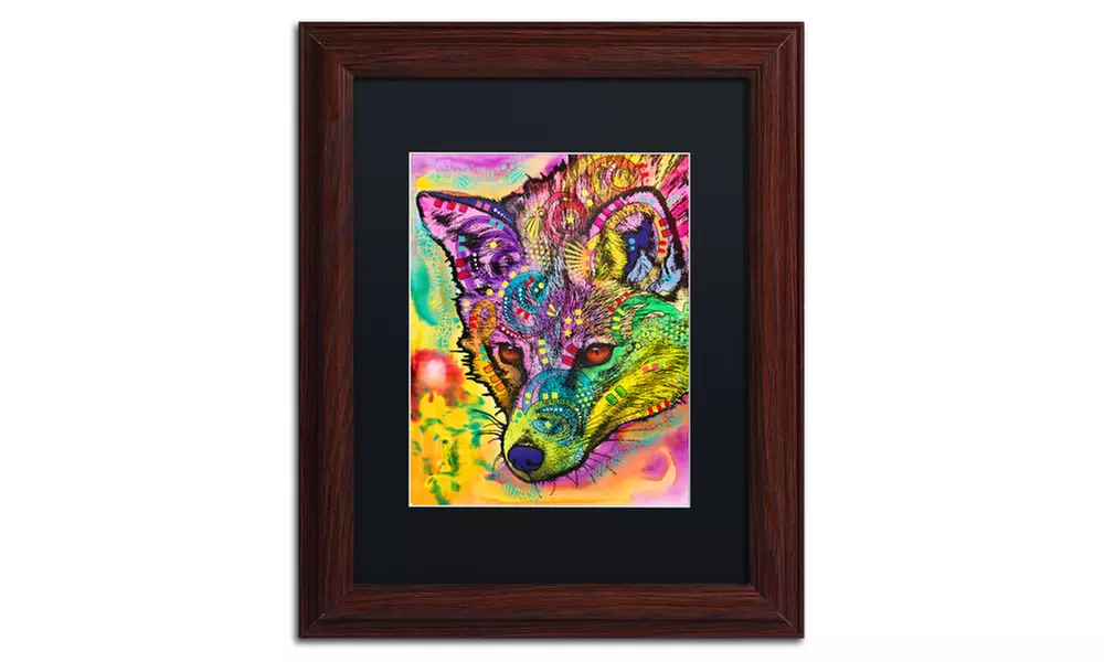 Dean Russo 'Fox' Matted Wood Framed Art - Primary Image