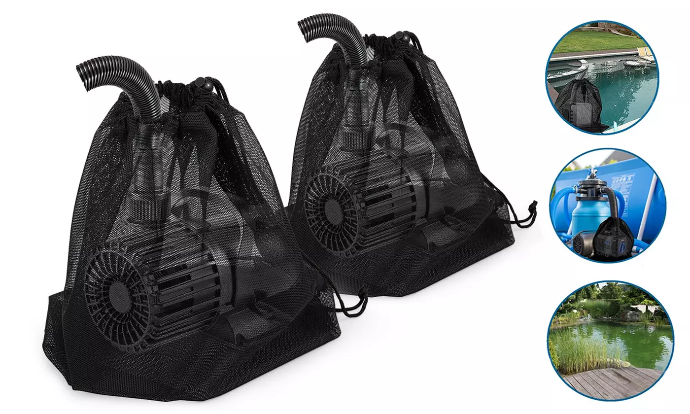 2/4Pc Tear Resistant Water Pump Filter Net Drawstring Pond Pump Barrier Mesh Bag - Primary Image