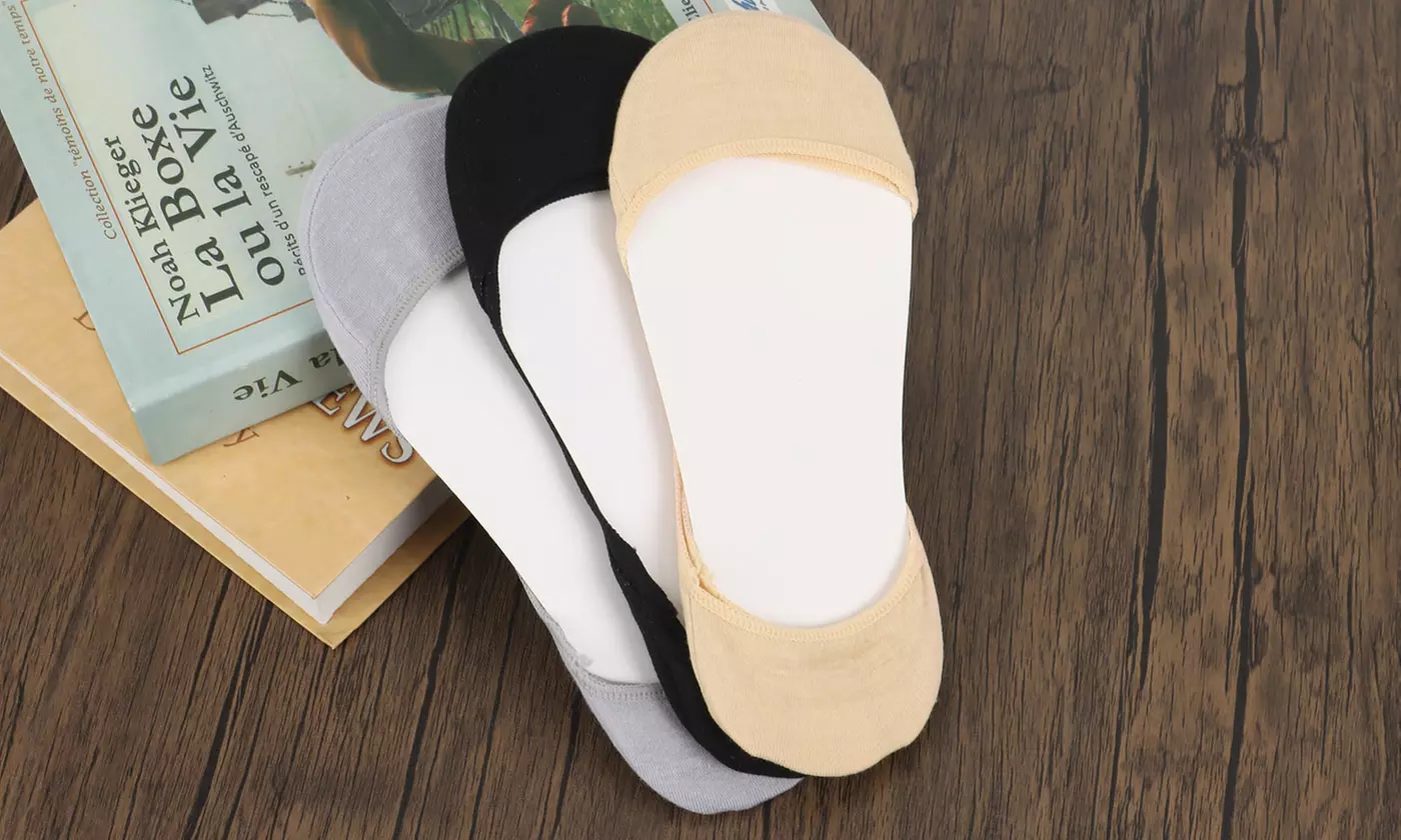 3 Pairs Ultra Low Cut Liner No Show Non Slip Invisible Socks for Flats Shoes