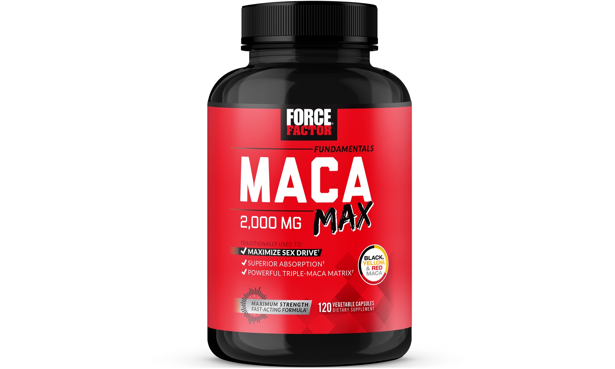 Force Factor Maca Max 2000mg Enhance Sex Drive, Improve Sexual Well Being 120ct