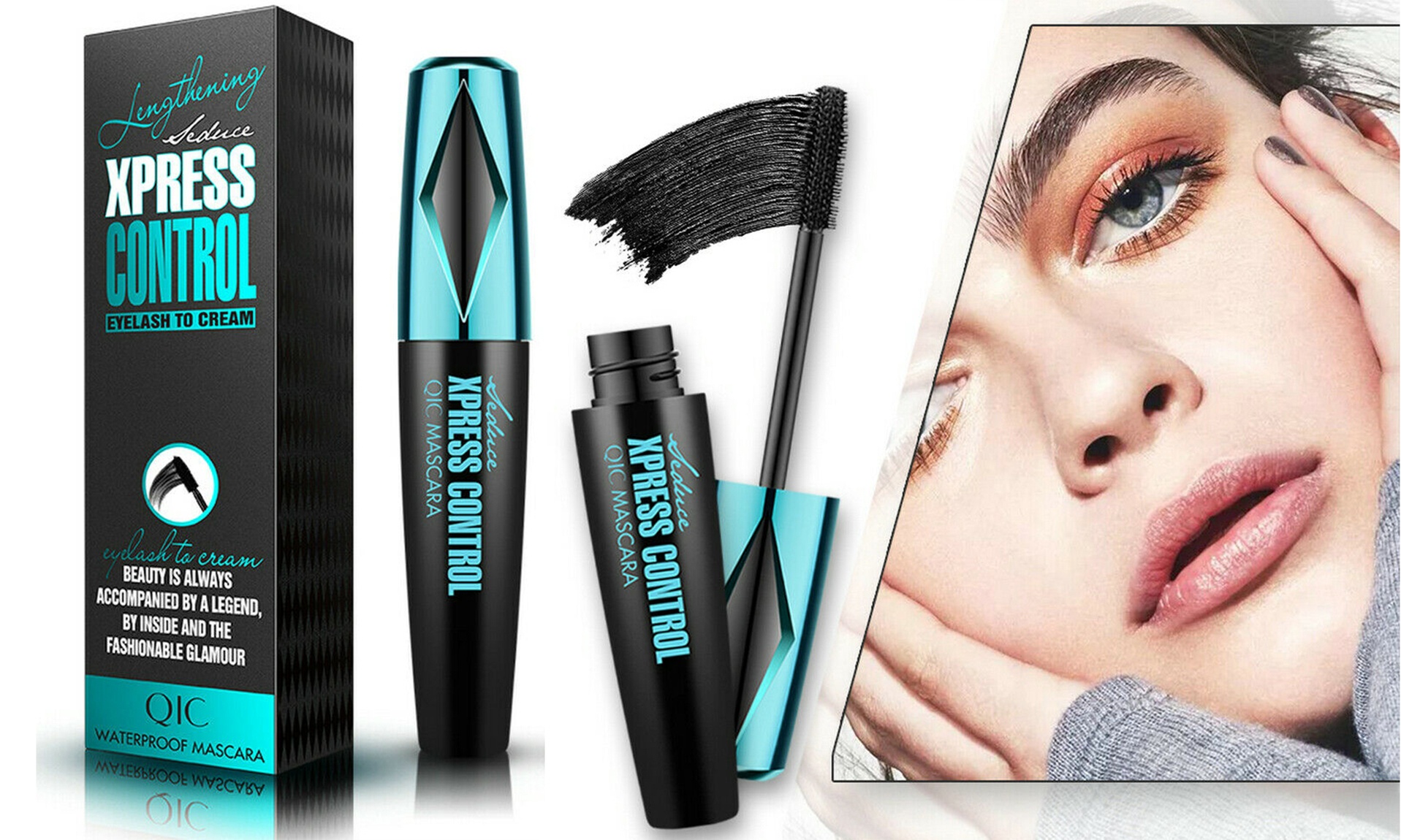 Lengthening 4D Fiber Silk Mascara for Natural Dramatic Eyelashes Long-Lasting