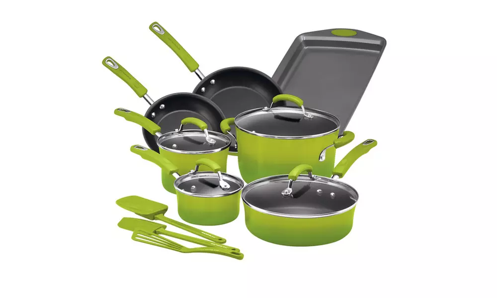 Rachael Ray Hard Enamel Nonstick Cookware Set (14-Piece). Multiple Options Available. - Primary Image