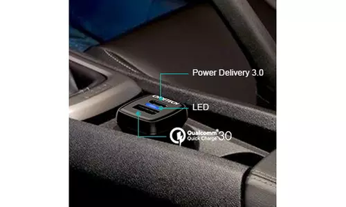 CHOETECH USB-C Car Charger Dual Port Fast 36W Type C and USB-A Car Adapter
