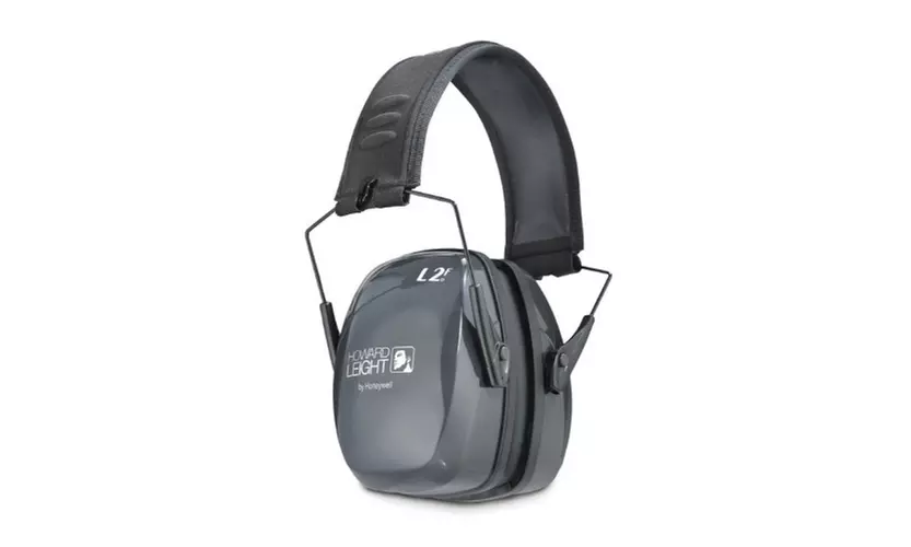 Howard Leight Leightning L2F Folding Slim Passive Earmuffs (Charcoal Gray) - Primary Image