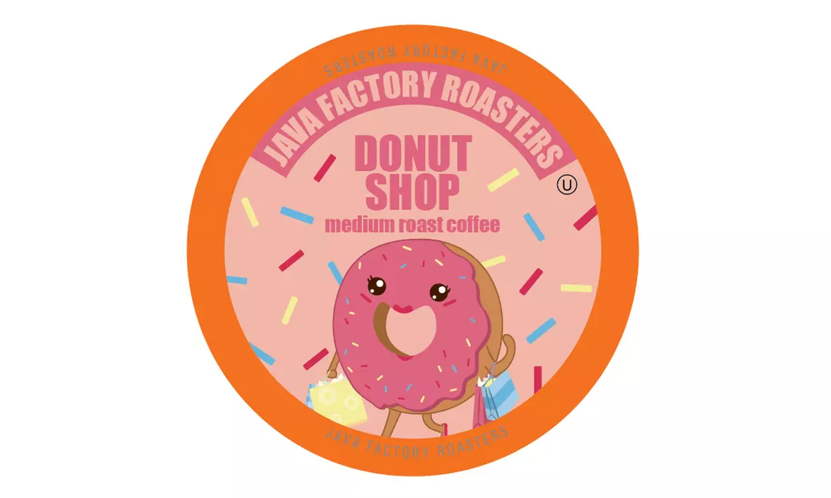 Java Factory Donut Shop Blend Medium-Roast Single-Serve Coffee Pods (80-Pack)