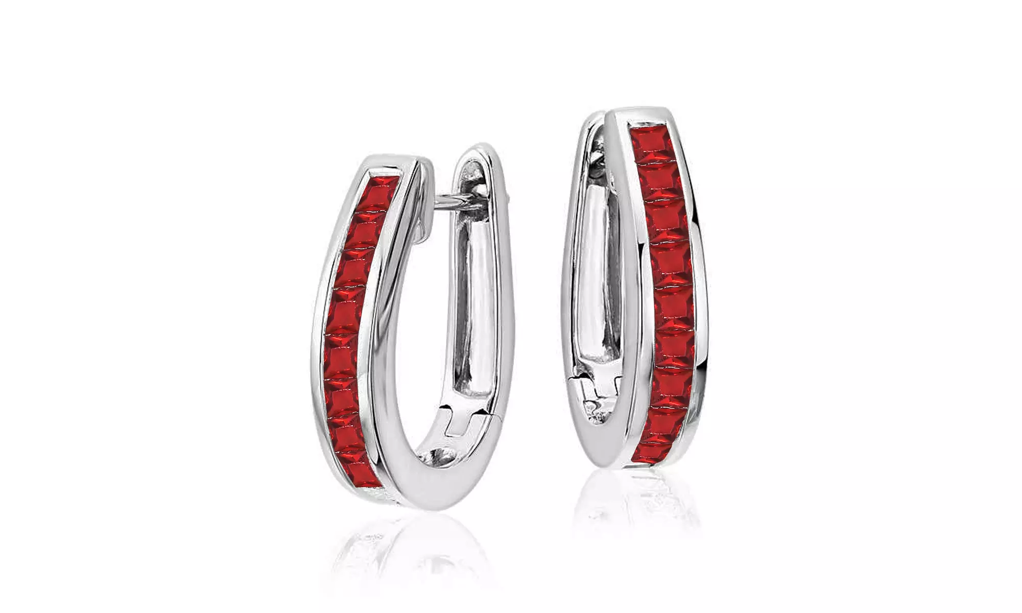 Crystal Princess Oval Hoops by Elements of Love