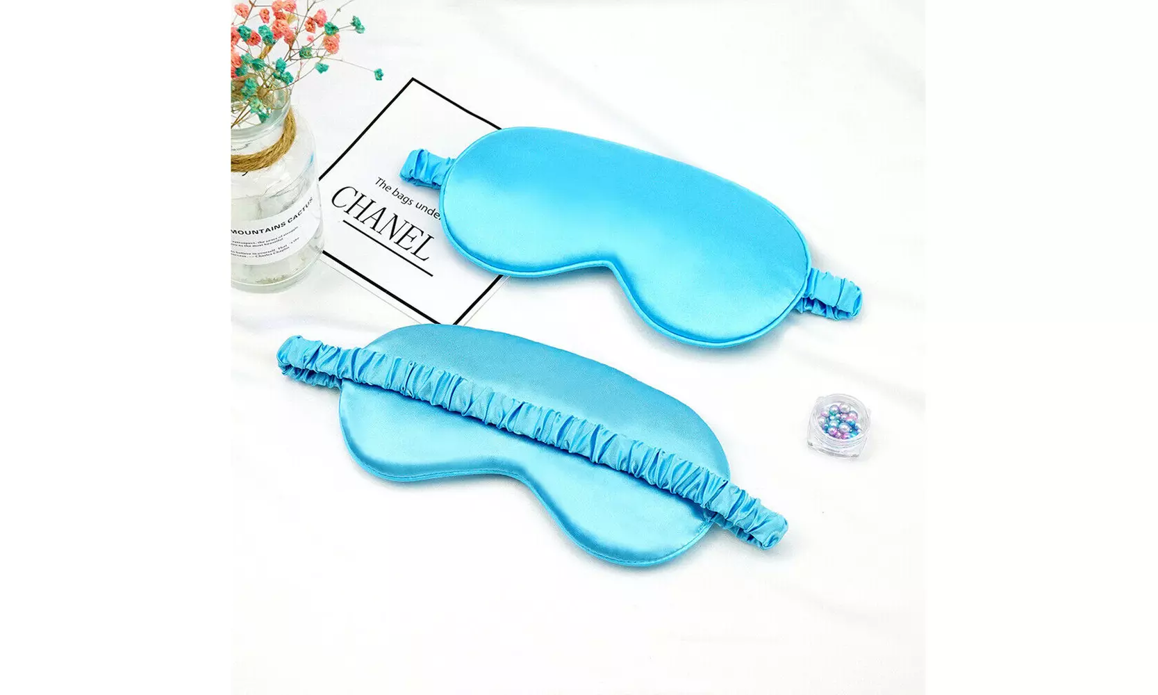 Double-sided Satin Silky travel Sleep Eye Mask Cover Padded Blindfold Smooth