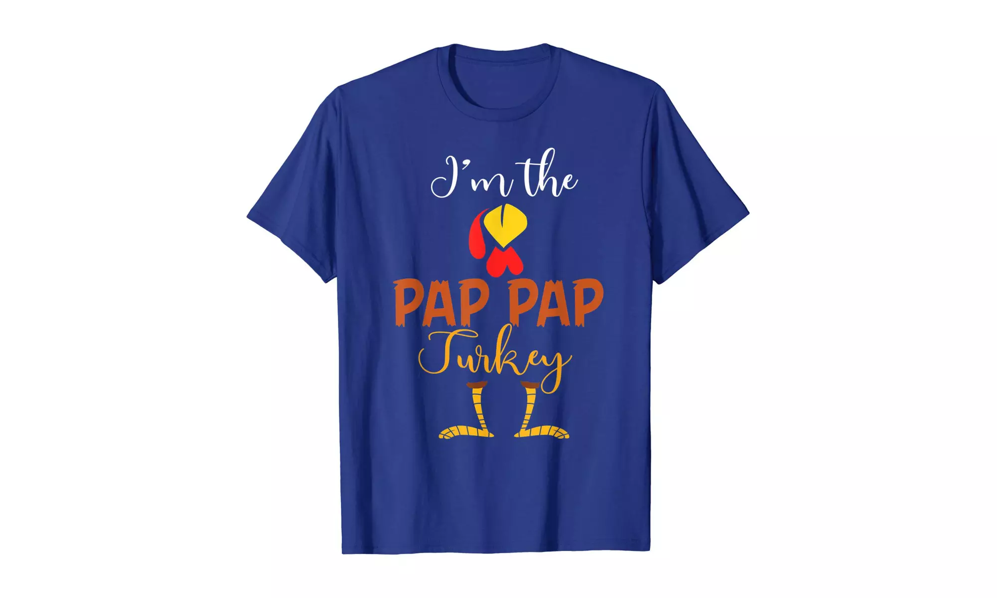 Mens I'm The Pap Pap Turkey Costume Dad Gifts Thanksgiving T-Shirt - Primary Image