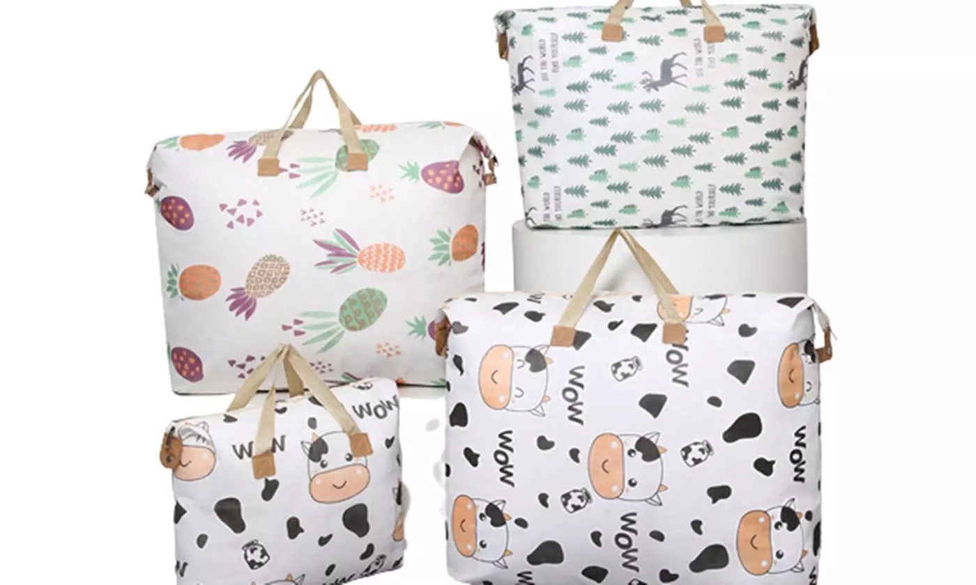 Large Storage Duffle Bag Cute Print Foldable Bag for Travel - Primary Image