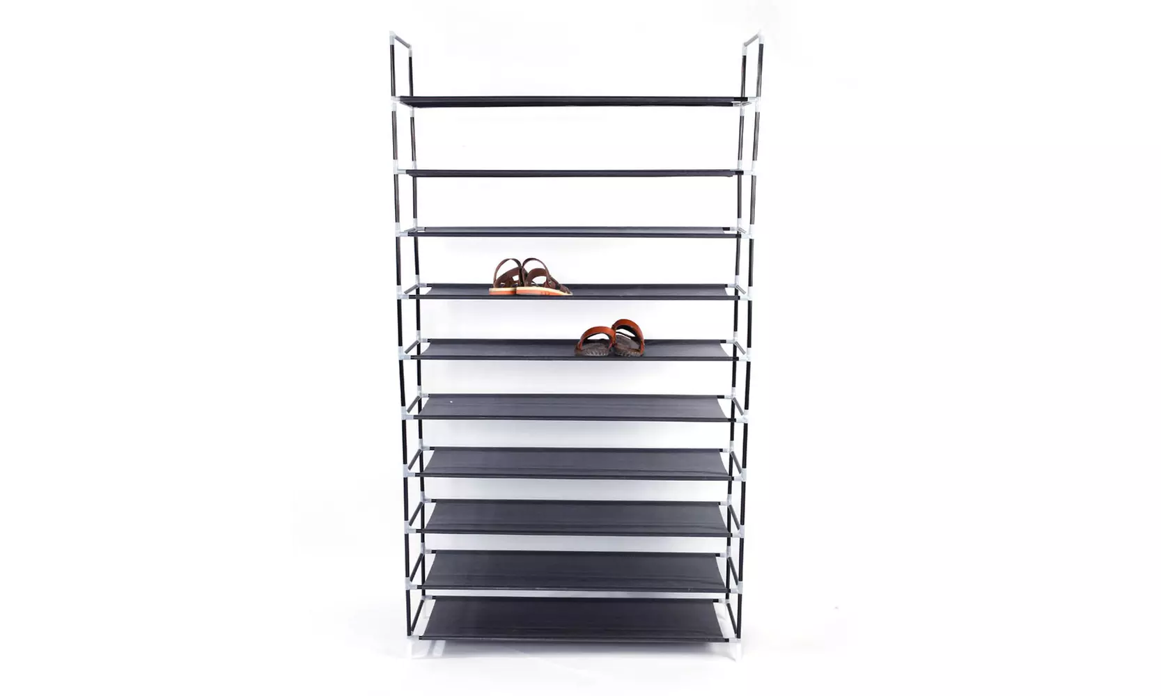 5/8/10 Tier Stackable Non-woven Storage Organizer Shoe Rack Multi Sizes& Colors