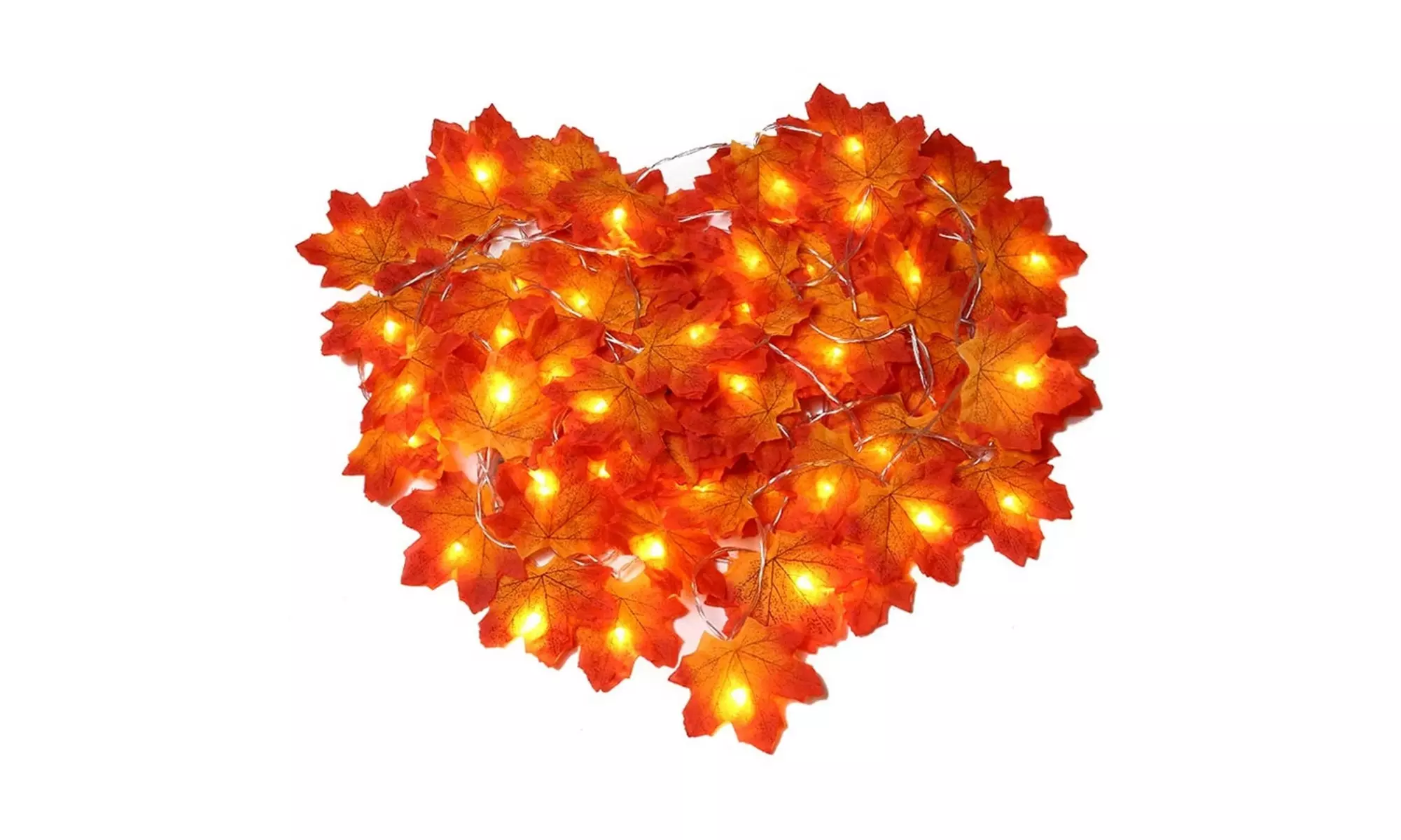 Maple Leaf String Lights Fall Leaves Garland with Lights for Holiday Decor - Second Medium