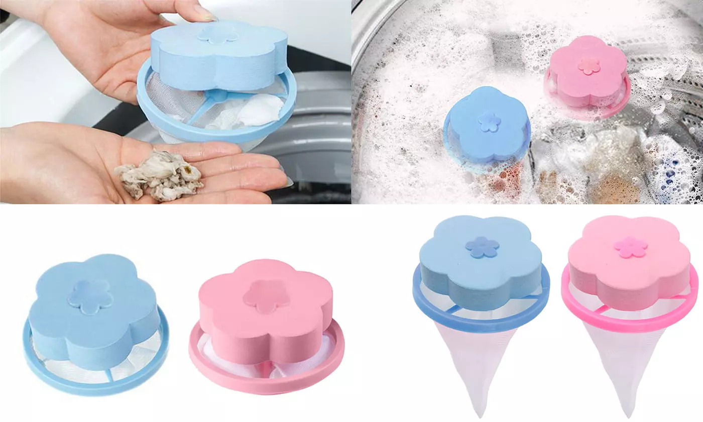 8-Pack Reusable Washing Machine Lint Mesh Bag Hair Filter Net Pouch - Primary Image
