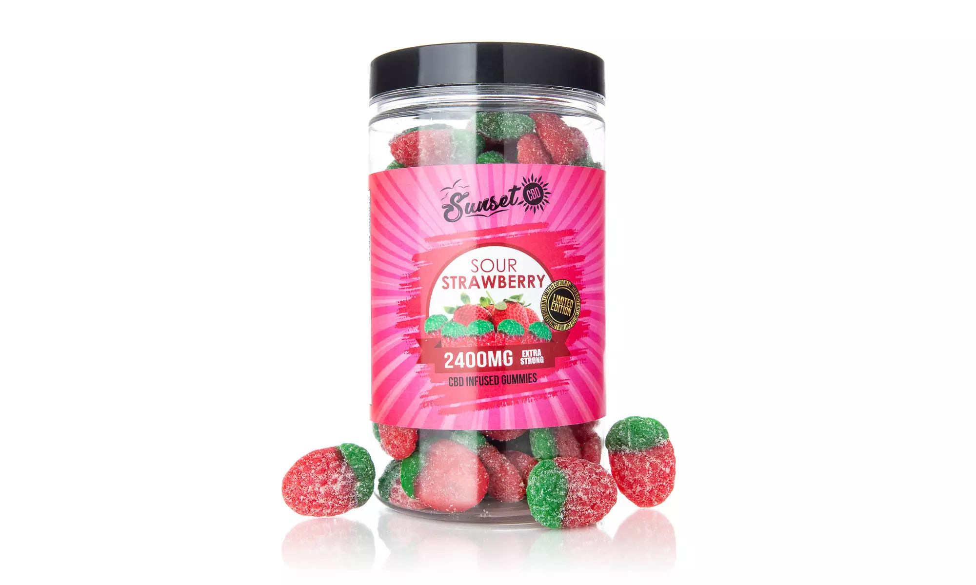 Premium Mega Size CBD Infused Gummies (2400mg) 32oz from Sunset CBD