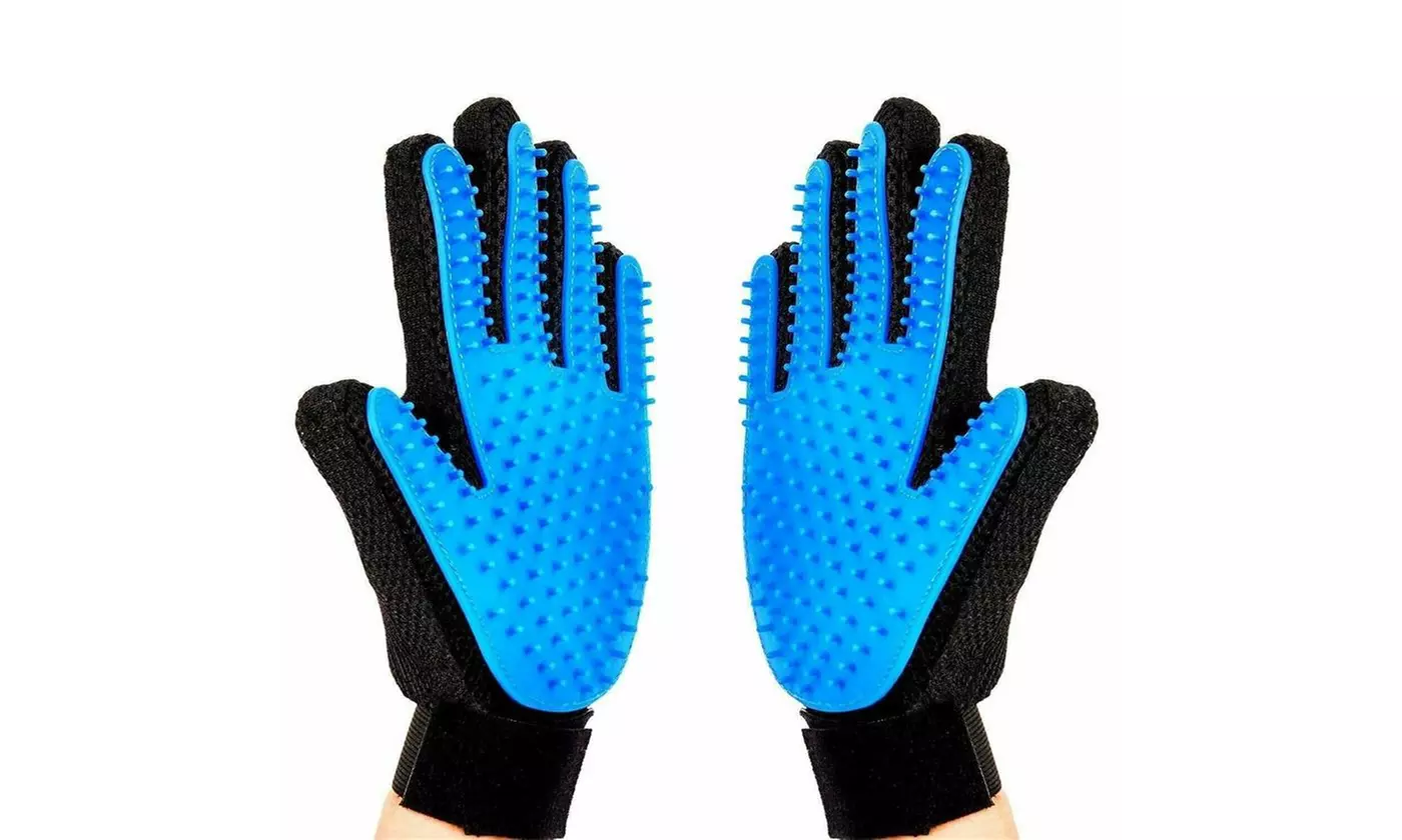 Pet Hair Remover Glove Brush Dog Cat Grooming Massage Soft Bath Deshedding Comb