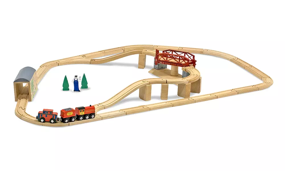Melissa & Doug Swivel Bridge Train Set - Primary Image