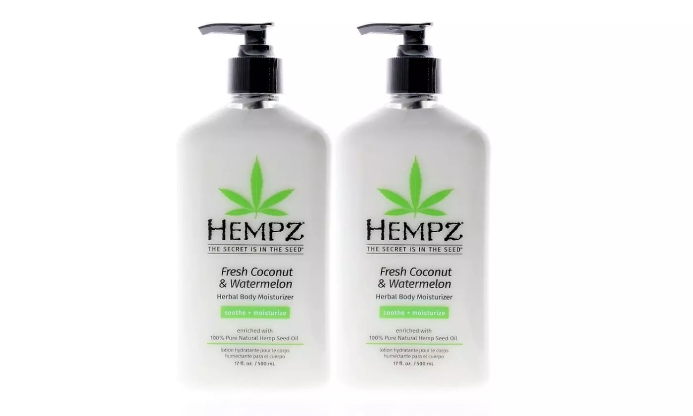 Hempz Fresh Coconut & Watermelon Herbal Body Moisturizer OR Wash (1 OR 2 Pack)