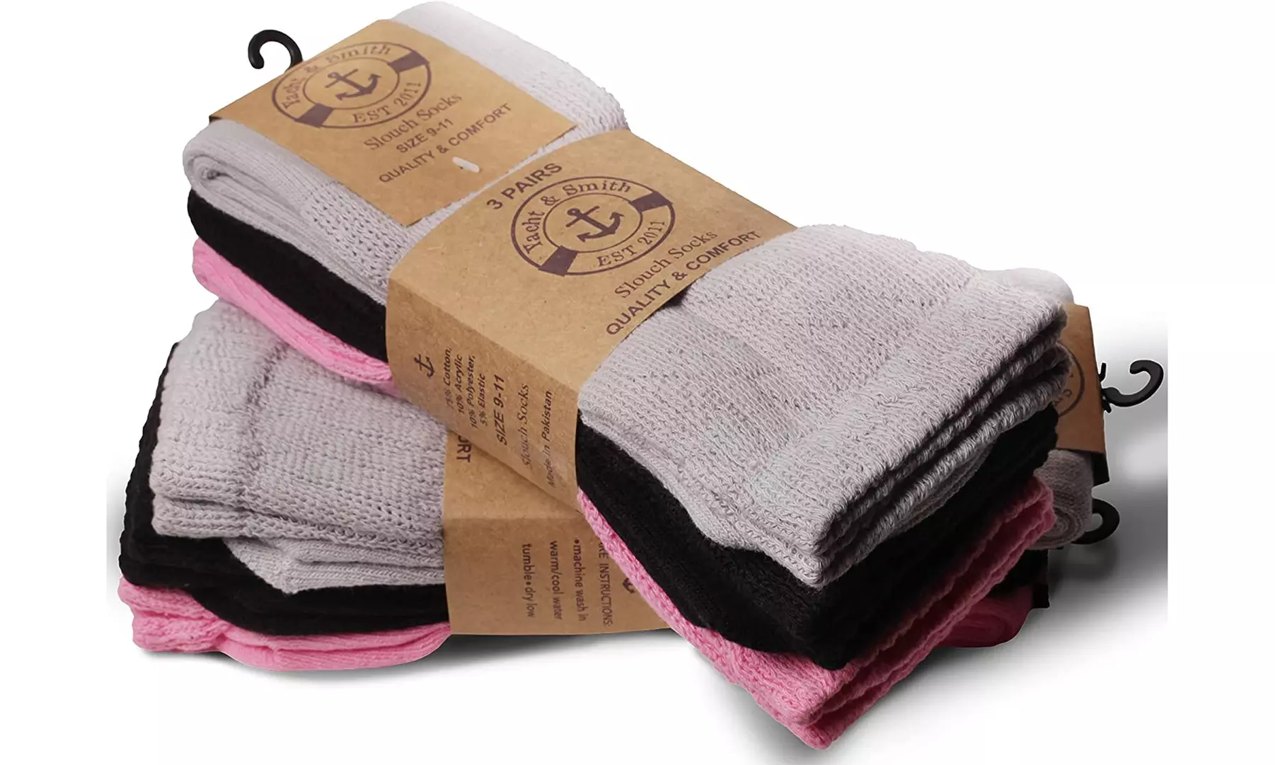 6 Pairs of Womens Slouch Socks, Scrunchie Boot Sock Colorful