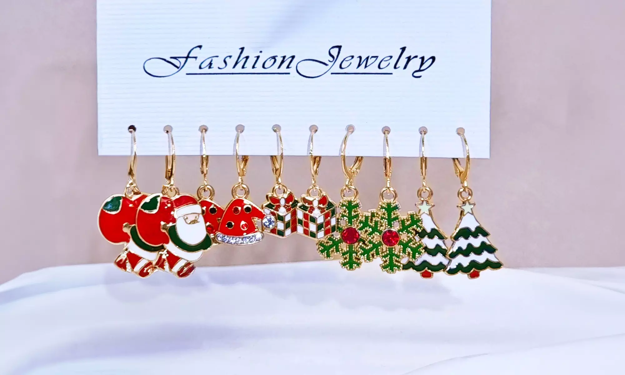 5 or 20-Pair Christmas Drop Dangle Earrings 