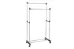 Stainless Steel Double Pole Adjustable Rolling Coat Rack And Garment Drying Rack - Second Medium