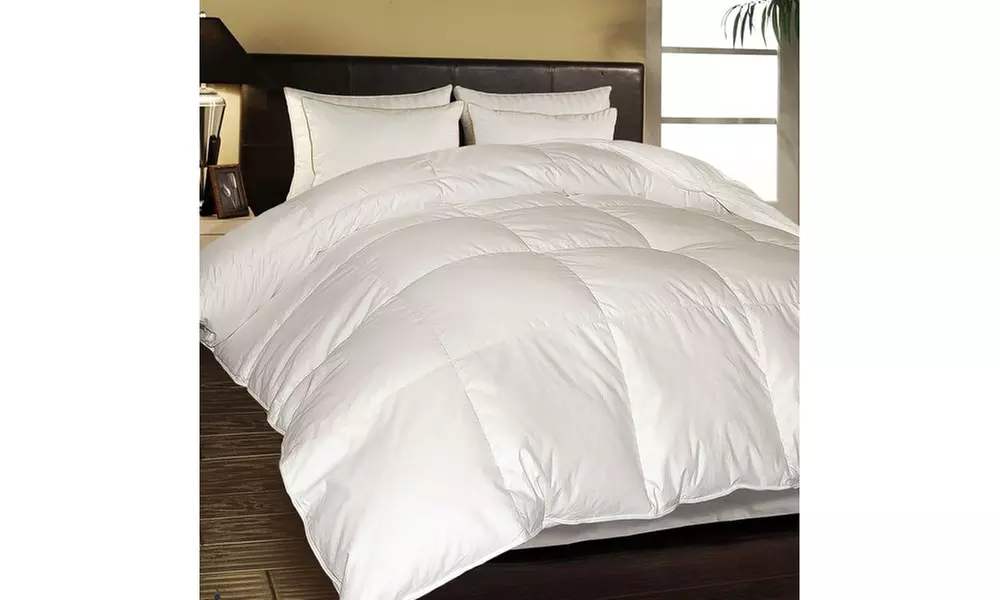 Hotel Peninsula Oversized Pima Cotton European White Down Comforter - Primary Image