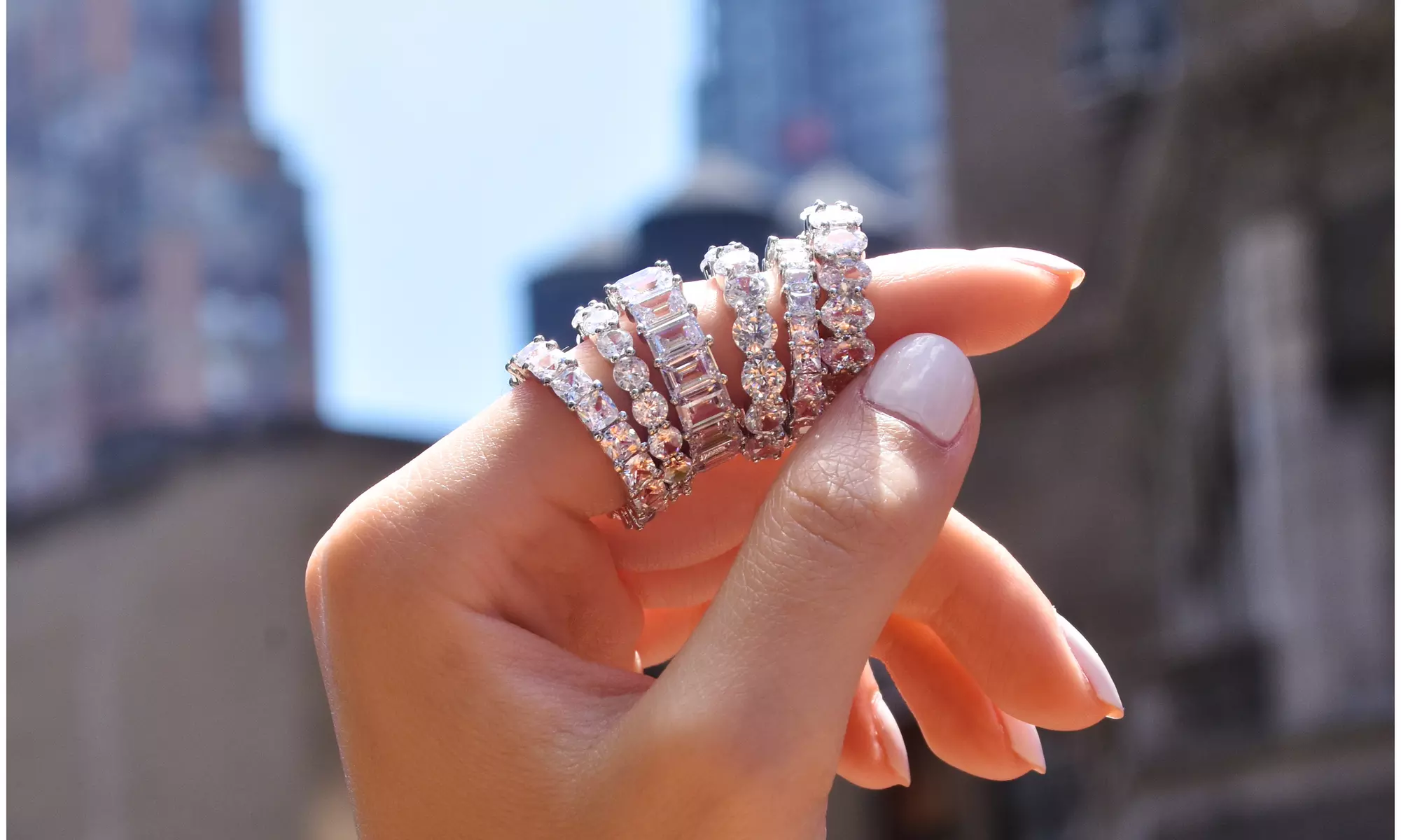 Luxe Eternity Band Collection Made With Cubic Zirconia Stones(Multiple Options)
