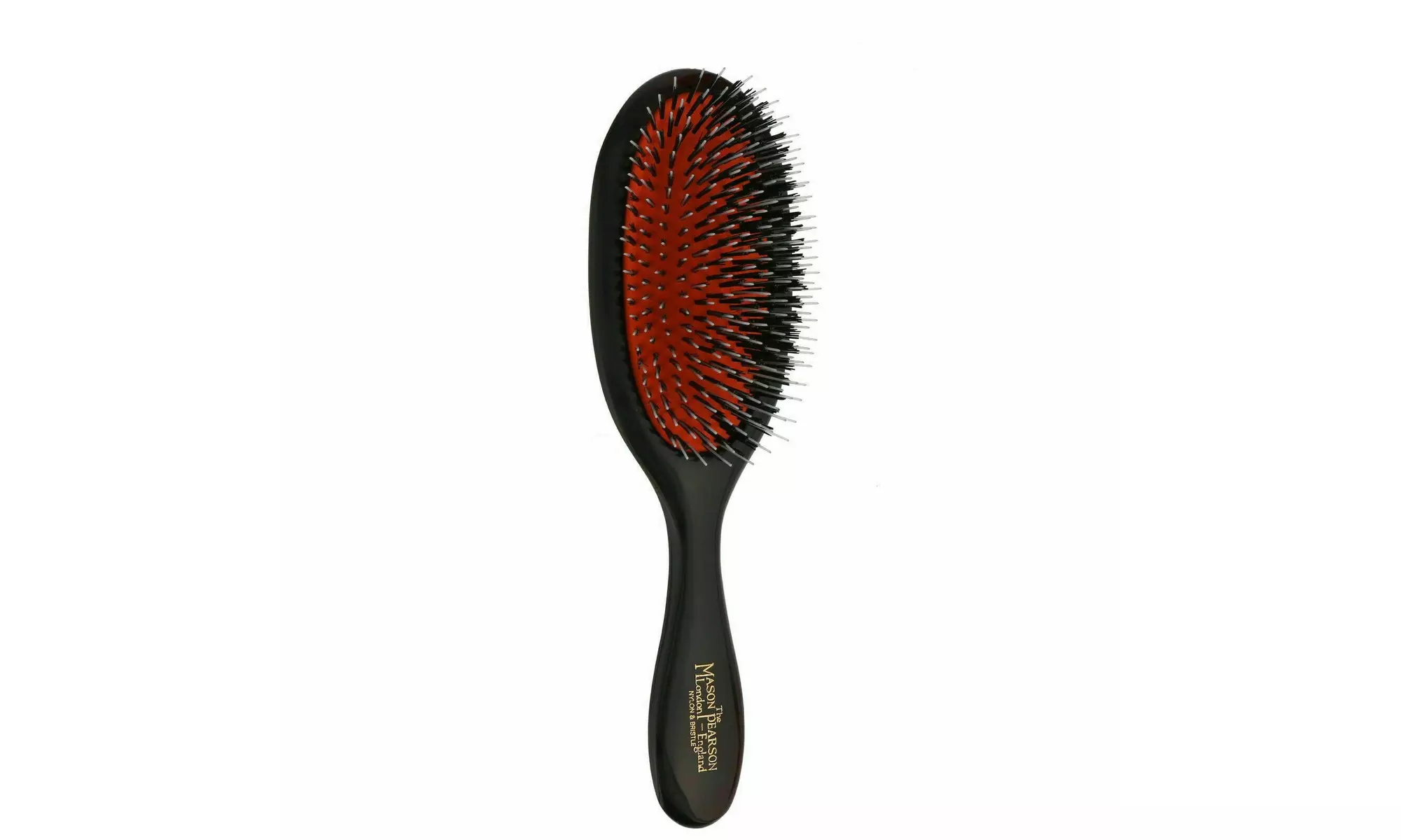 NEW Mason Pearson HANDY BN3 MEDIUM Size Bristle and Nylon Hair brush Dark Ruby - Second Medium