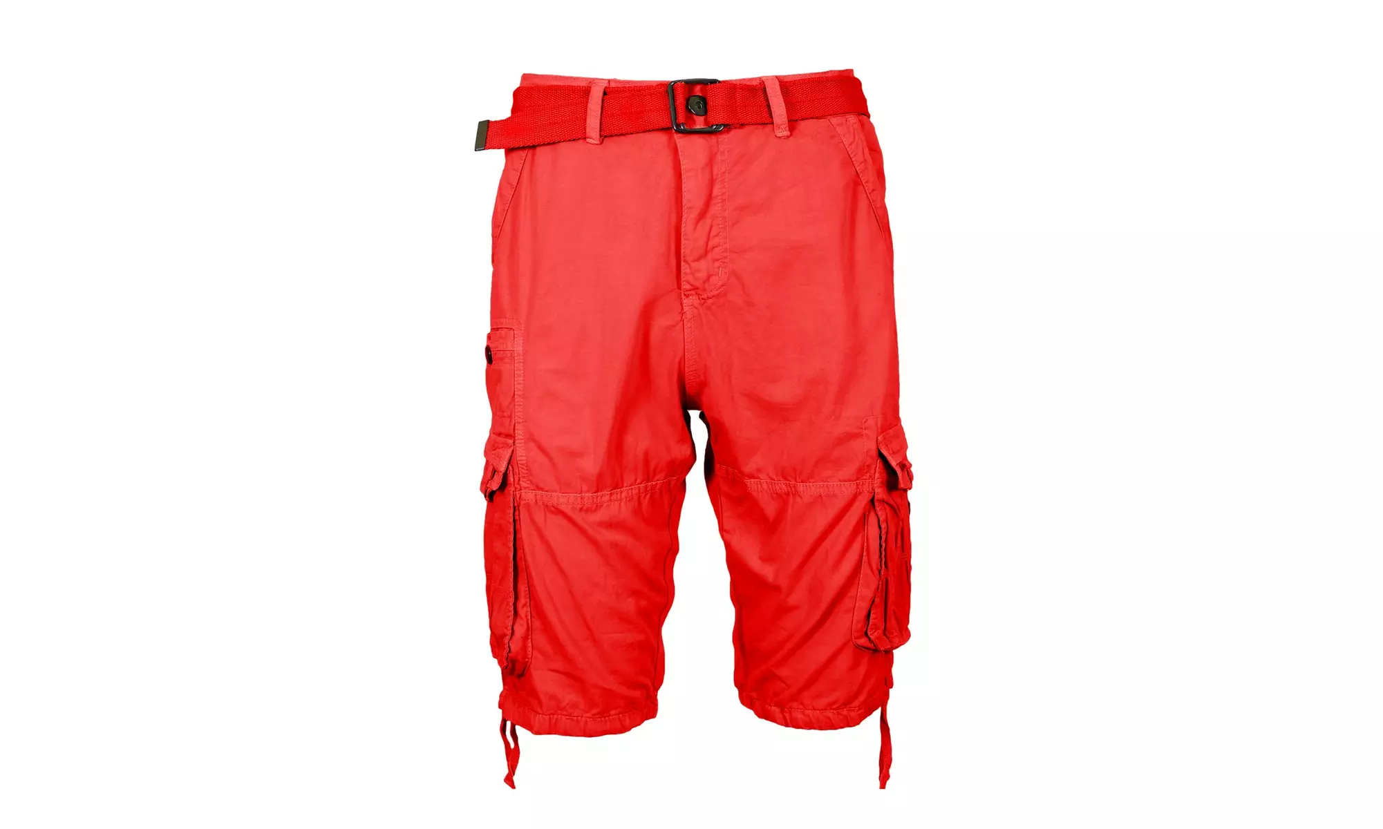 Men's Distressed Cotton Cargo Belted Shorts (Sizes, 30-42)