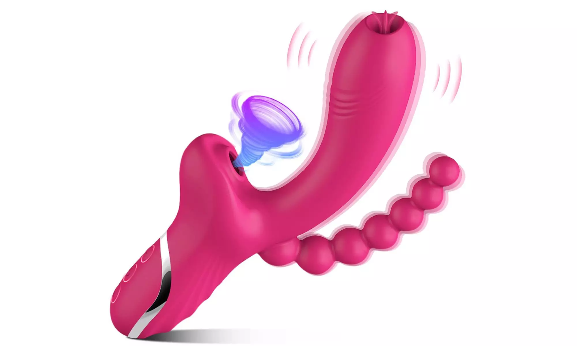 Triple Climax G-Spot Anal Clitoris Rabbit Vibrator Rechargeable Adult Sex Toys