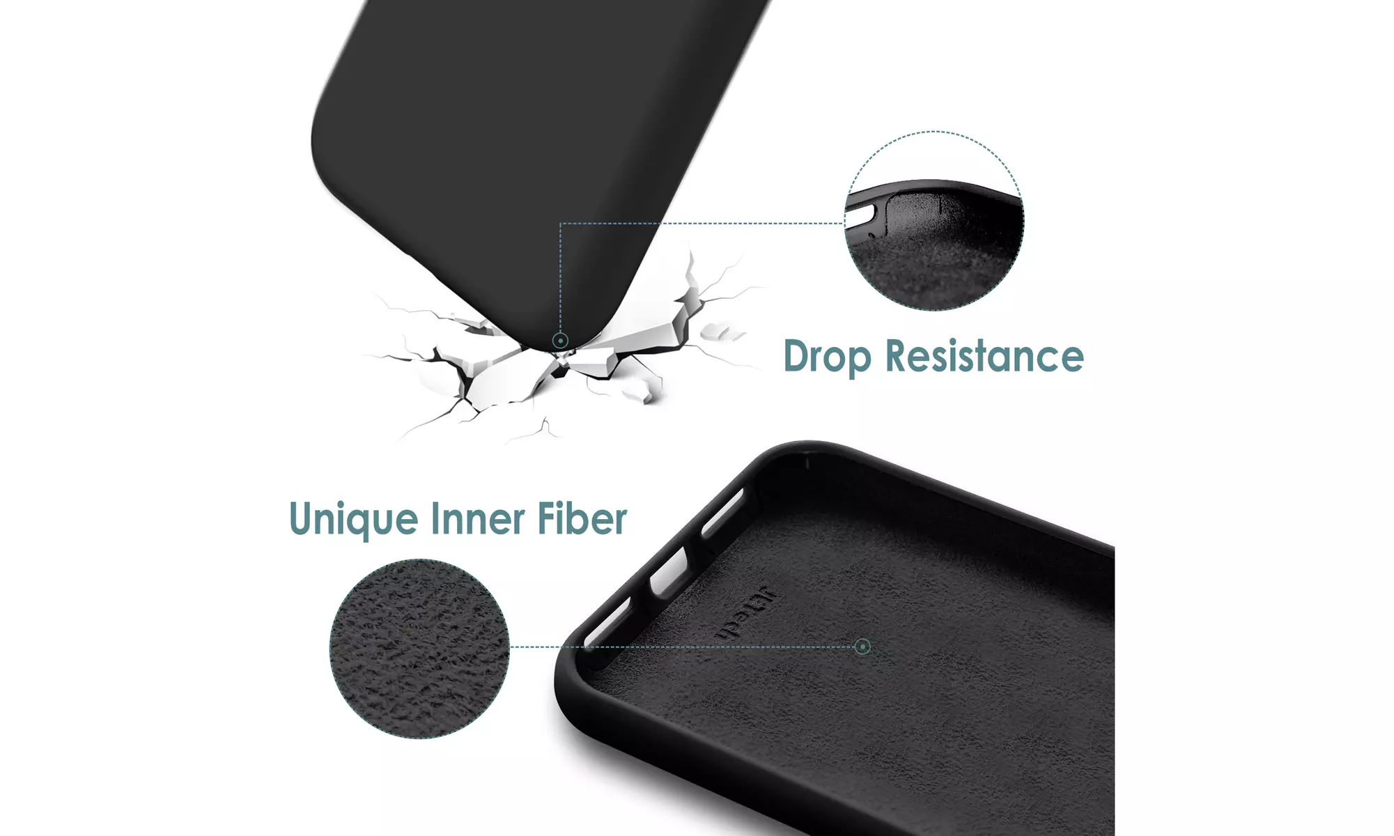 Silicone Case for iPhone 7/8, iPhone SE 3/2, Silky-Soft Touch Shockproof Case